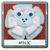 Coccarda Nascita personalizzata orsetto fiore AF013C