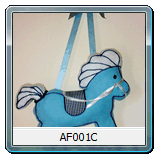Fiocco di Nascita personalizzato cavalluccio a dondolo AF001C