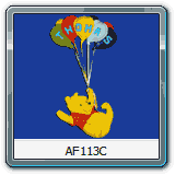 Fiocco Nascita Pooh con i palloncini AF113C