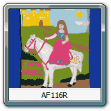 Fiocco Nascita principessa a cavallo AF116R