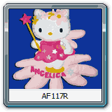 Fiocco Nascita Hello Kitty fatina con bacchetta magica AF117R